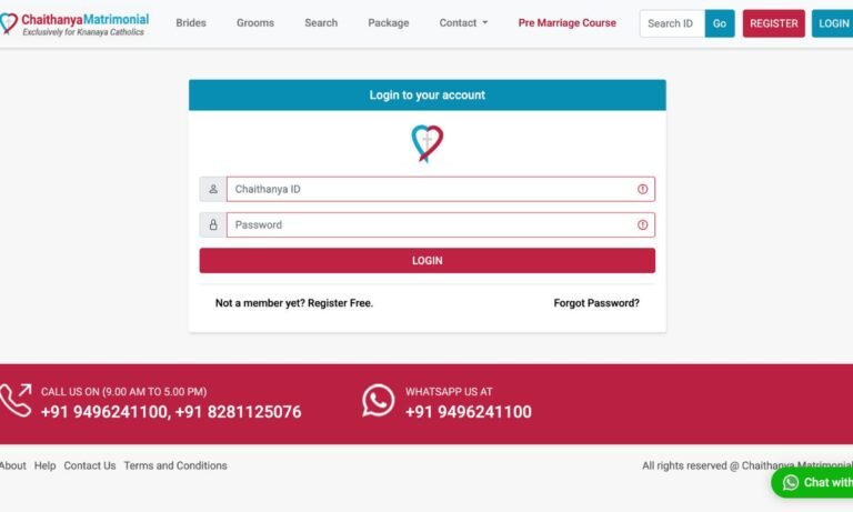 Chaithanya Matrimony Login